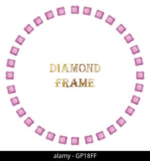 Diamanten runder Rahmen Stock Vektor