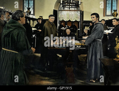 Bradford Dillman *** lokalen Caption *** 1961, Franz von Assisi, Franz Von Assisi Stockfoto