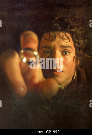 Elijah Wood Frodo Beutlin (Elijah Wood) *** lokalen Caption *** 2001, 2001, Film, Lord Of The Rings - The Fellowship Of The Ring, The, Fantasie, Der Herr Der Ringe - Die Gefährten Stockfoto