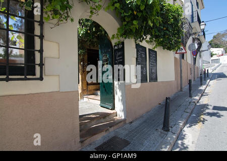 Kunst Cafe El Terreno Eingang am 16. Mai 2016 in Palma De Mallorca, Balearen, Spanien. Stockfoto