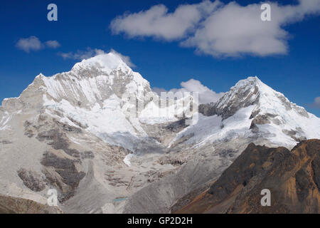 Nevado Santa Cruz (Nordostwand), Cordillera Blanca, Peru Stockfoto