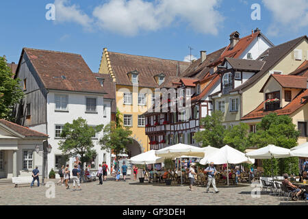 Platz vor dem neuen Schloss, Oberstadt, Meersburg, Bodensee, Baden-Württemberg, Deutschland Stockfoto