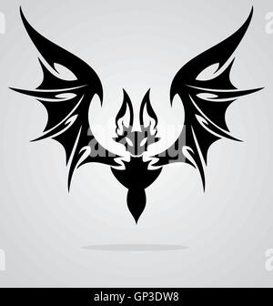 Fledermaus Tattoo Stock Vektor