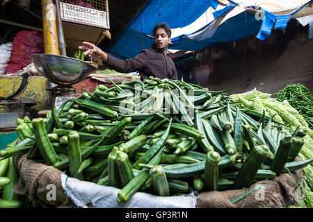 Gemüsemarkt (DevrajaMarket) in Mysore, Karnataka, Indien Stockfoto