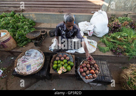 Gemüsemarkt (DevrajaMarket) in Mysore, Karnataka, Indien Stockfoto