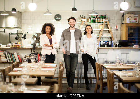 Restaurant Business Partnern, Porträt Stockfoto