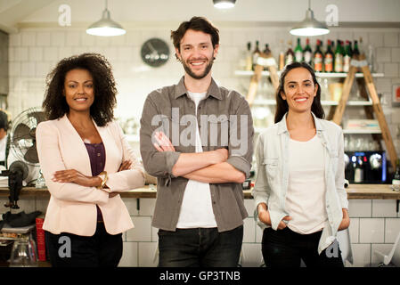 Restaurant Business Partnern, Porträt Stockfoto