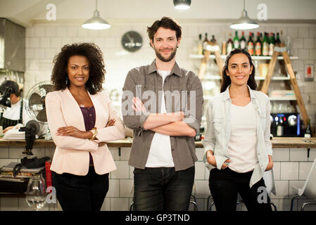 Restaurant Business Partnern, Porträt Stockfoto