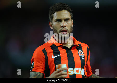 SEVILLA, Spanien - 5.Mai: Marlos close-up Portrait während der UEFA Europa League zweite Bein Halbfinale Spiel zwischen FC Shakhtar Stockfoto