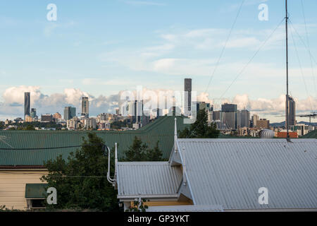 Ein Blick auf die Stadt Brisbane Paddington, Australien entnommen. Stockfoto