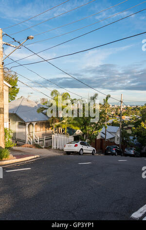 Ein Blick auf die Stadt Brisbane Paddington, Australien entnommen. Stockfoto