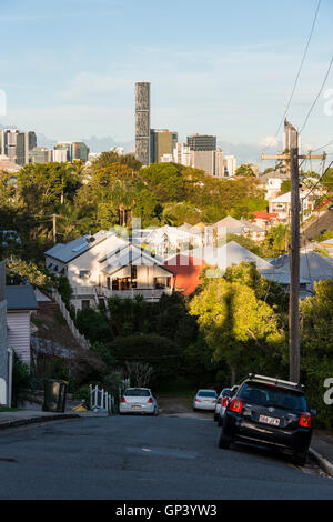 Ein Blick auf die Stadt Brisbane Paddington, Australien entnommen. Stockfoto