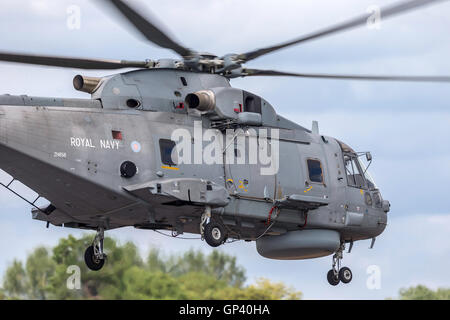 Royal Navy EH Industries (AgustaWestland) EH-101 Merlin mittlere Aufzug Militärhubschrauber Stockfoto