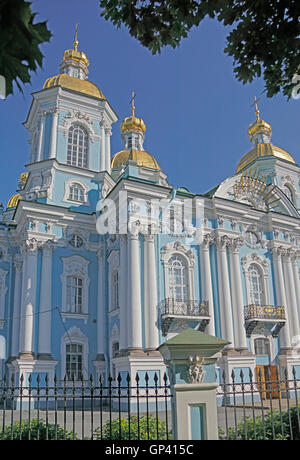 St. Nikolaus-Marine-Kathedrale in St. Petersburg, Russland. Stockfoto