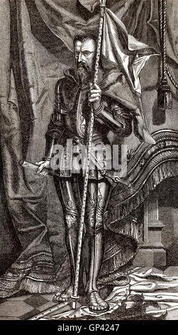 Heinrich i., Fürst von Joinville, Herzog von Guise, Graf von Eu, Le Balafré oder genannt Scarface, 1550-1588, eine Schlüsselfigur in der Französisch-W Stockfoto