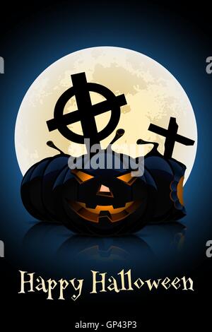 Happy Halloween Grußkarten-Vorlage. Stock Vektor