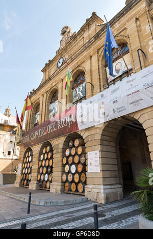 HARO, LA RIOJA, Spanien - 31. August 2016: Stadt Hal Ofl Haro. Haro ist eine Stadt und Gemeinde im Nordwesten von La Rioja provinc Stockfoto