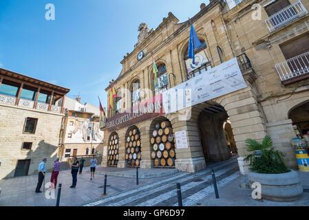 HARO, LA RIOJA, Spanien - 31. August 2016: Stadt Hal Ofl Haro. Haro ist eine Stadt und Gemeinde im Nordwesten von La Rioja provinc Stockfoto