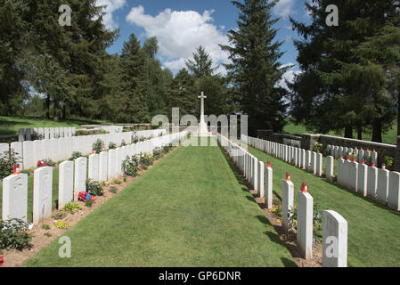 Kanadische Kriegerdenkmal und Friedhof in Beaumont-Hamel-Somme Frankreich Stockfoto