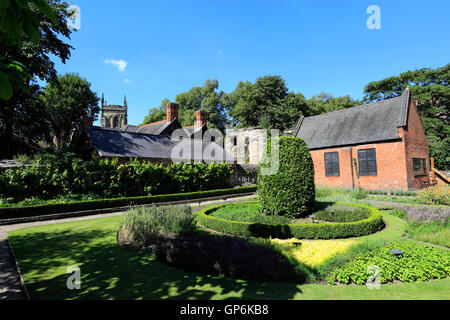 Süd-Gateway Gardens, The Newarke, Leicester City, Leicestershire, England; Großbritannien; UK Stockfoto