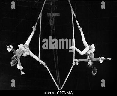 Luftbild Akt im Zirkus, Indien, Asien Stockfoto