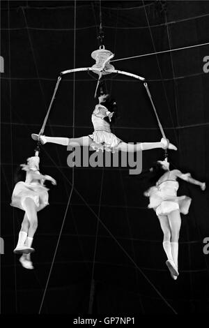 Luftbild Akt im Zirkus, Indien, Asien Stockfoto