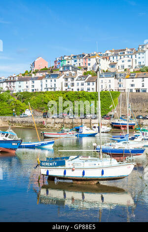 Brixham Hafen Brixham Devon - Yachten und Fischerboote Brixham Hafen Brixham Devon England GB Europa Stockfoto