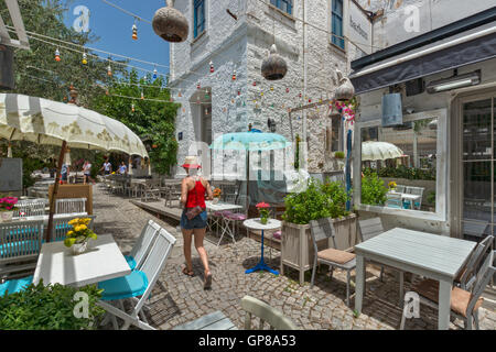 Alacati Dorf, Cesme, Izmir, ägäischen Küste der Türkei Stockfoto