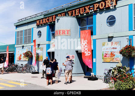 Alten Hafenmarkt, Quebec, Kanada Stockfoto