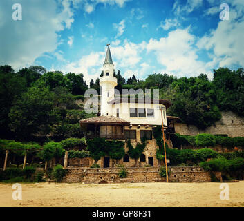 Das Schloss der rumänischen Königin Maria am Schwarzen Meer in Balchik, Bulgarien Stockfoto