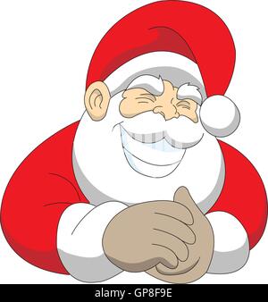 Vektor-Illustration ein frech grinsenden Weihnachtsmann Stock Vektor