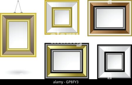 eine Reihe von verschiedenen dekorativen Bilderrahmen Stock Vektor