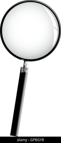 eine Lupe auf einem weißen Hintergrund isoliert Stock Vektor