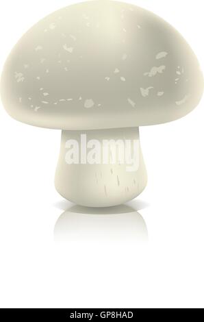 gelber Pilz, Verlaufsgitter-Vektor-Illustration isoliert Stock Vektor
