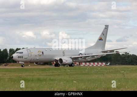 United States Navy langweilig P-8A Poseidon Seefernaufklärung und Anti u-Boot-Kriegsführung Flugzeug. Stockfoto