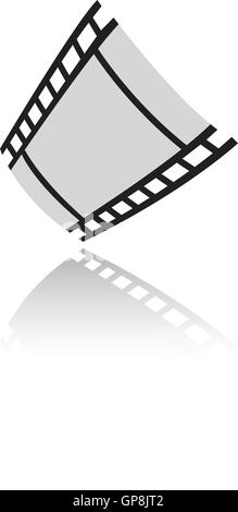 Schwarze Folie isoliert auf weiss Stock Vektor