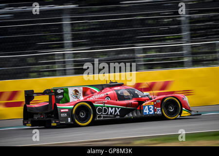 Autodromo Hermanos Rodriguez, Mexico City, Mexiko. 01. Sep, 2016. WEC 6-Stunden von Mexiko Praxis Tag. #43 RGR SPORT von MORAND (MEX) LIGIER JS P2 NISSAN LMP2 RICARDO GONZALEZ (MEX) FILIPE ALBUQUERQUE (PRT) BRUNO SENNA (BRA) Credit: Action Plus Sport/Alamy Live News Stockfoto