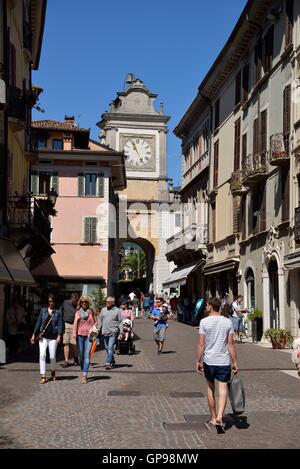 Porta Orologio, Salo, Gardasee, Provinz Brescia, Lombardei, Italien Stockfoto