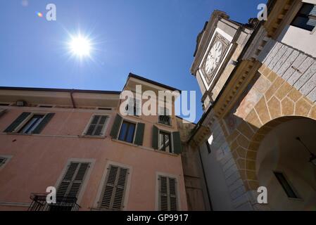 Porta Orologio, Salo, Gardasee, Provinz Brescia, Lombardei, Italien Stockfoto