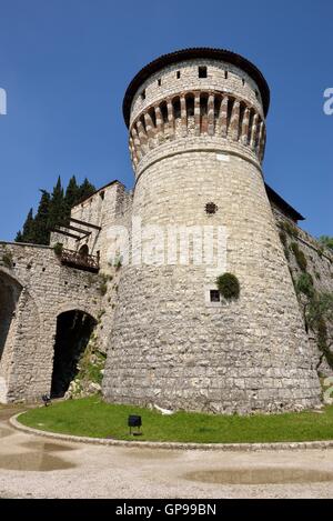 Turm von Gefangenen, Brescia Schloss Castello di Brescia, Brescia, Lombardei, Italien Stockfoto