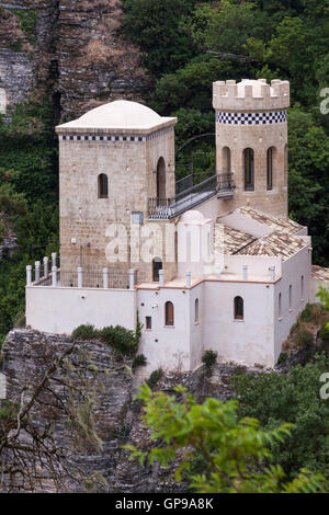 Torretta Pepoli, Erice, in der Nähe von Trapani, Sizilien, Italien Stockfoto