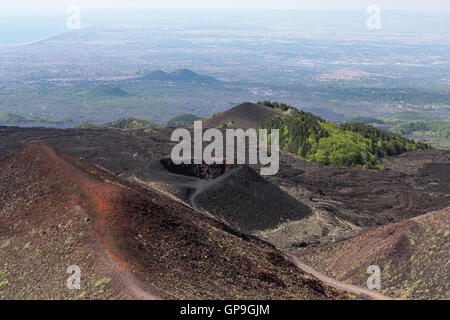 Luftbild vom Ätna auf Sizilien Insel, Italien Stockfoto