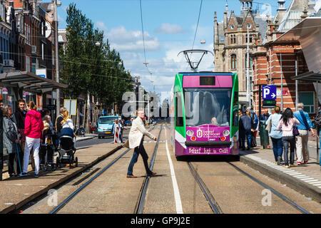 Straßenszene in Amsterdam Holland Niederlande Stockfoto