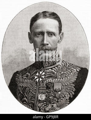 Oberst Sir Claude Maxwell MacDonald, 1852 – 1915.  Britischer Diplomat. Stockfoto