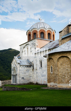 Detail der serbisch-orthodoxen Kloster aus dem 12. Jahrhundert Studenica Stockfoto