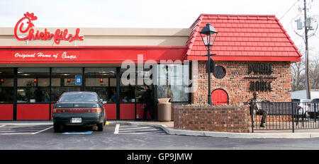 Original Chick-Fil A Zwergenhaus in Hapeville Georgien Stockfoto