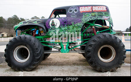 Monster Truck Grave Digger Museum in Pappel Zweig North Carolina Stockfoto