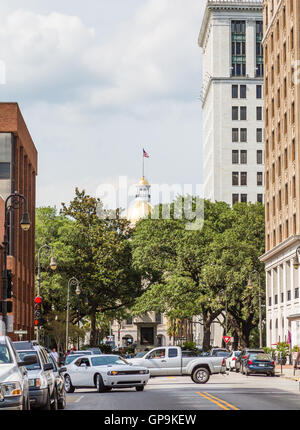 Bull Street in Savannah, Georgia Stockfoto
