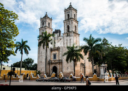 erste römisch-katholische Kirche in der mexikanischen Halbinsel Yucatan Stockfoto