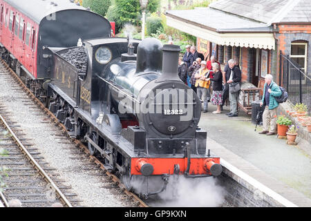 Dampfzug auf der Llagollen-Bahn, Gala-Wochenende. Stockfoto